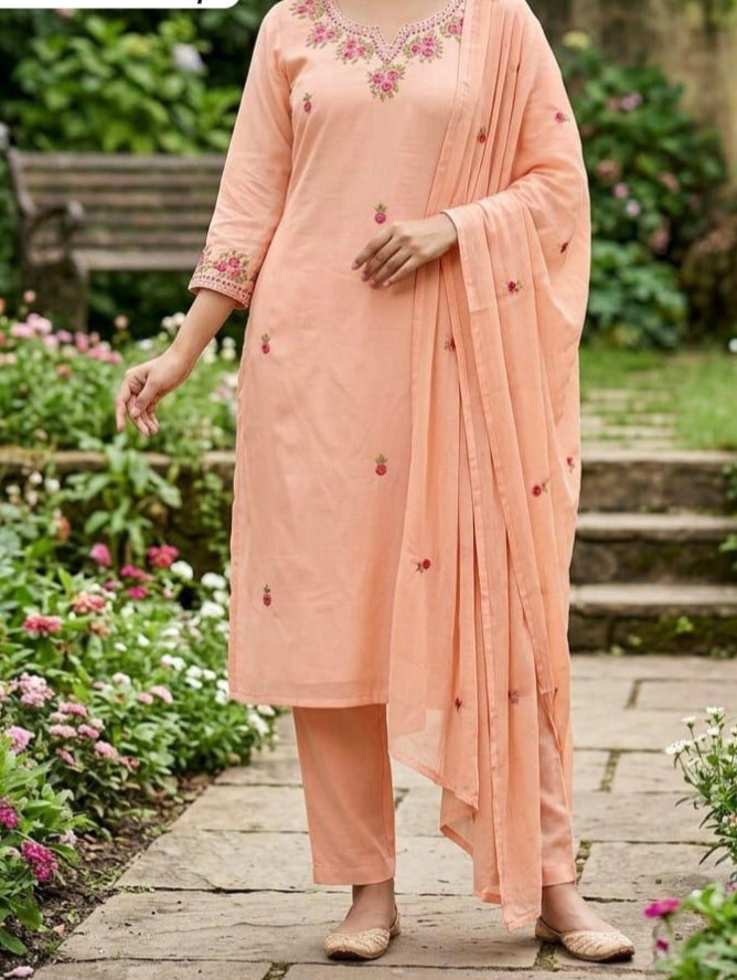 Blush Bloom Cotton suit set Main image