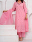 Blush Petal Cotton Suit Set